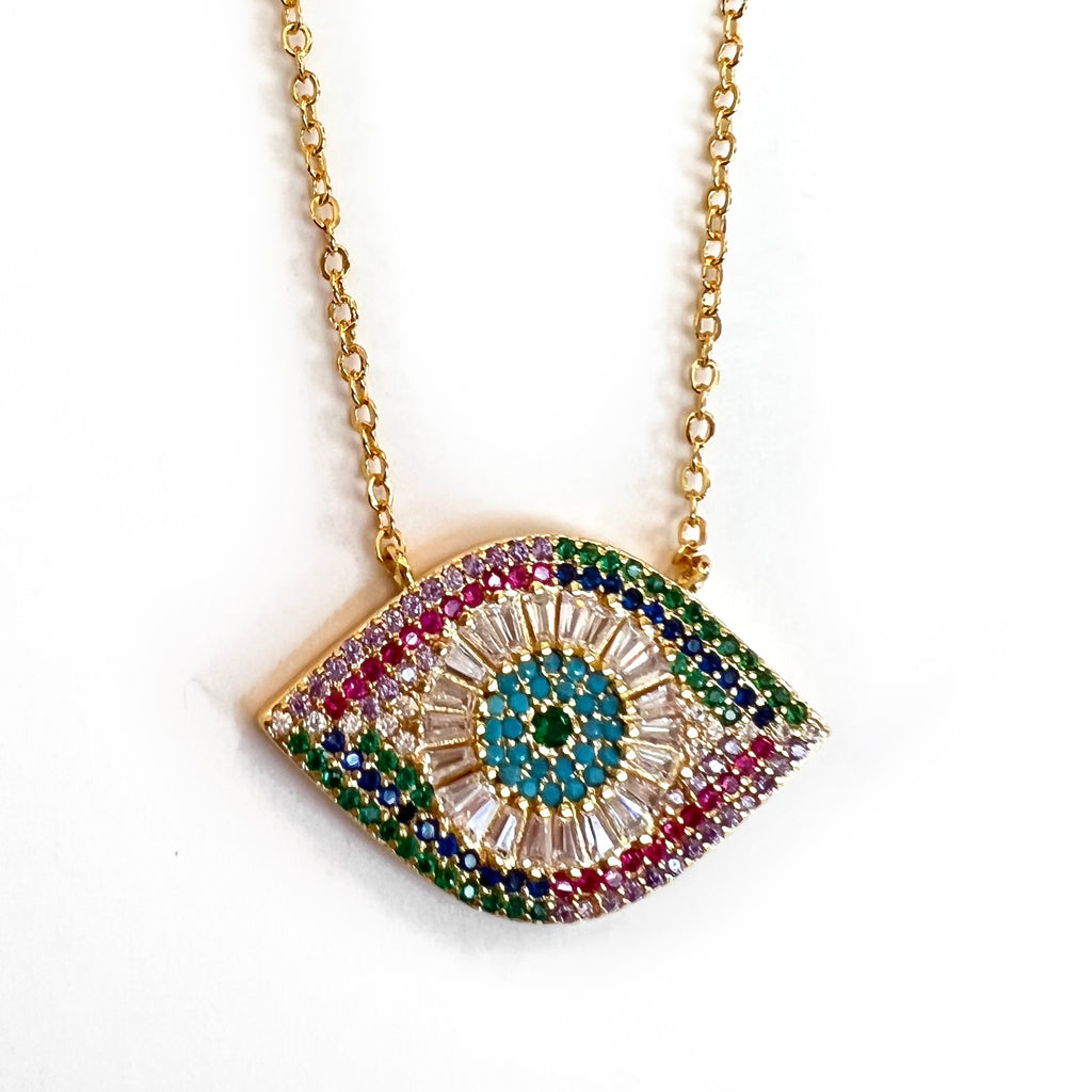 Multi-color Evil Eye Necklace