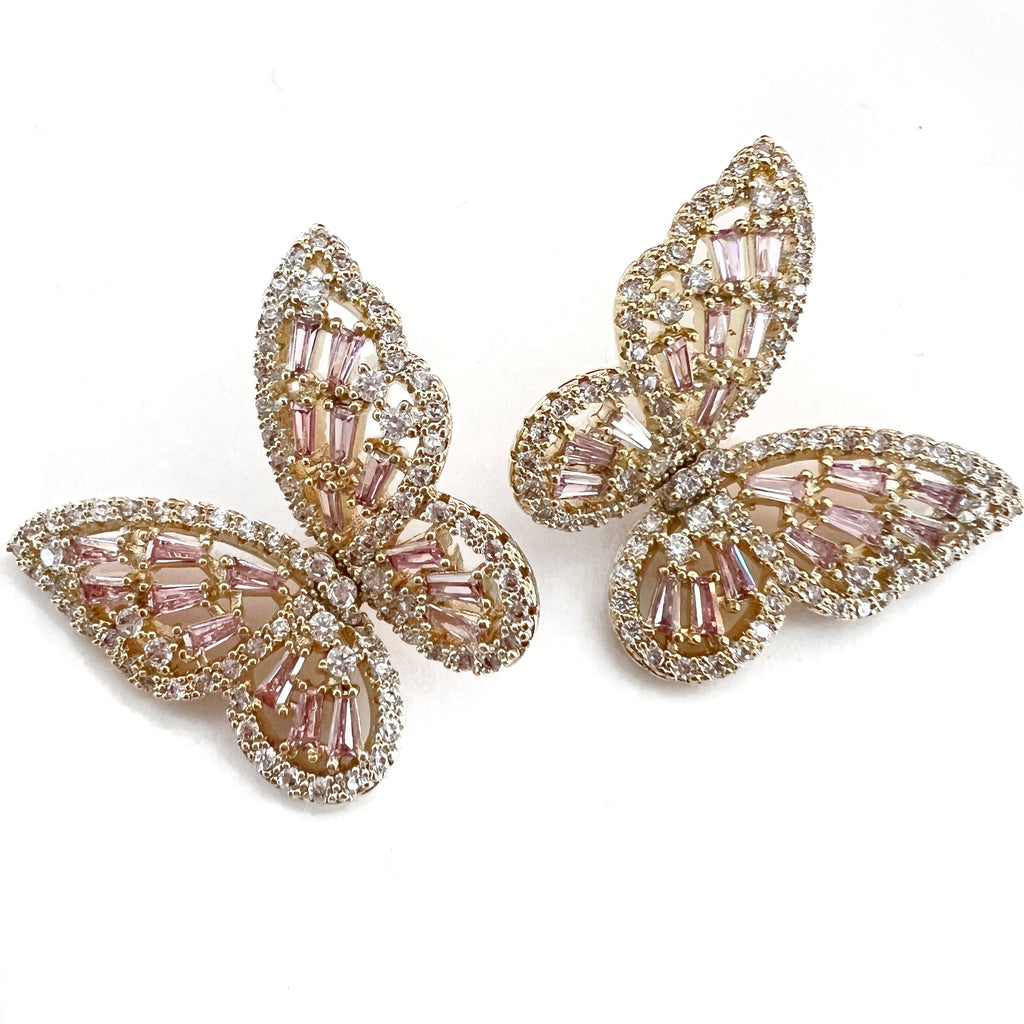 Gold Butterfly Earrings
