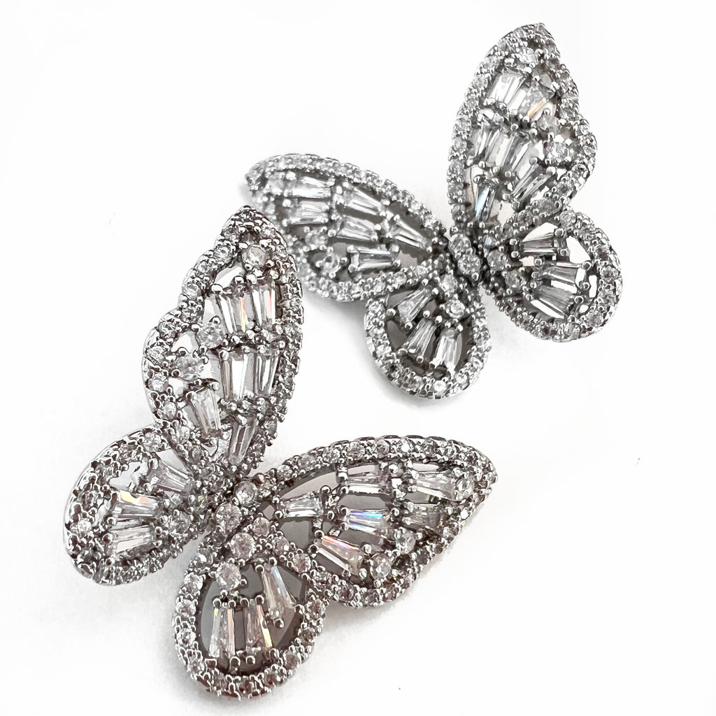 Silver Butterfly Earring